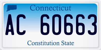 CT license plate AC60663