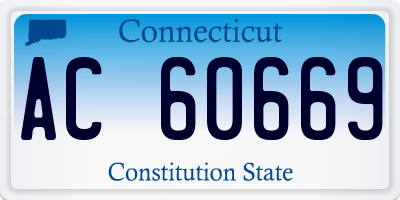 CT license plate AC60669