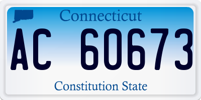 CT license plate AC60673