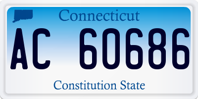 CT license plate AC60686