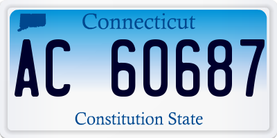 CT license plate AC60687