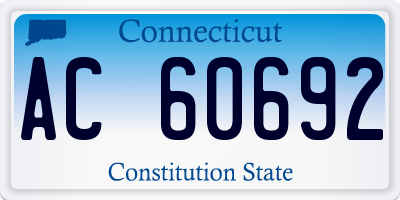 CT license plate AC60692