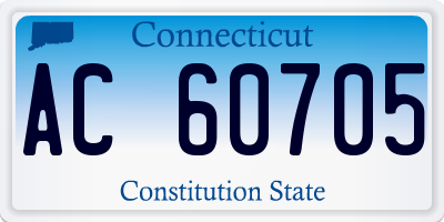 CT license plate AC60705