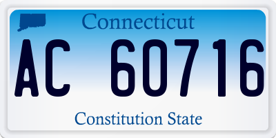 CT license plate AC60716
