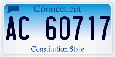 CT license plate AC60717