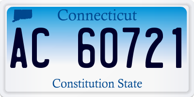 CT license plate AC60721