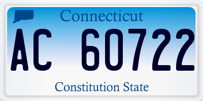 CT license plate AC60722