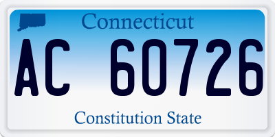 CT license plate AC60726