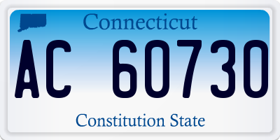 CT license plate AC60730