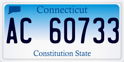 CT license plate AC60733