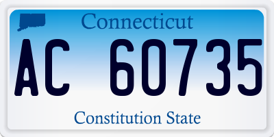 CT license plate AC60735