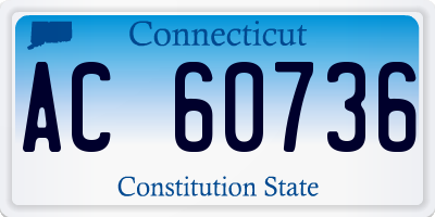 CT license plate AC60736