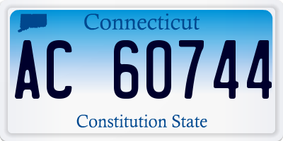 CT license plate AC60744