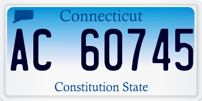 CT license plate AC60745