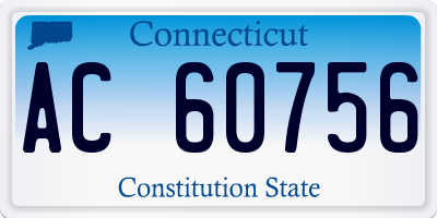 CT license plate AC60756