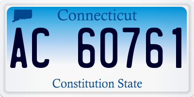 CT license plate AC60761