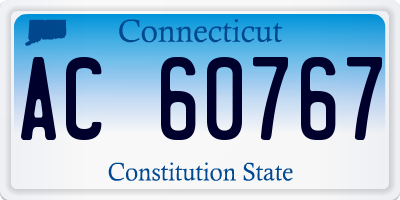 CT license plate AC60767