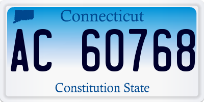 CT license plate AC60768