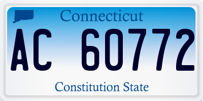 CT license plate AC60772