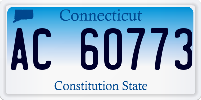 CT license plate AC60773