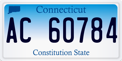 CT license plate AC60784