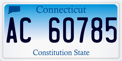 CT license plate AC60785