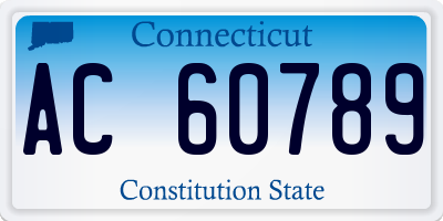 CT license plate AC60789