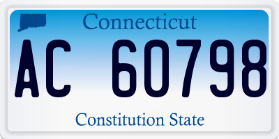 CT license plate AC60798