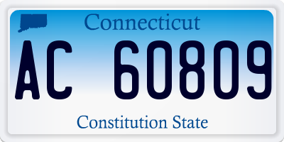 CT license plate AC60809