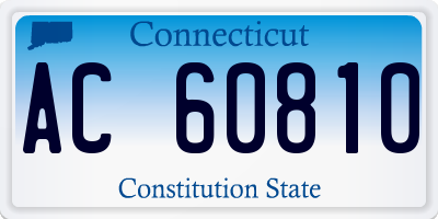 CT license plate AC60810