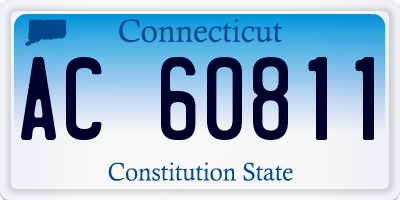 CT license plate AC60811