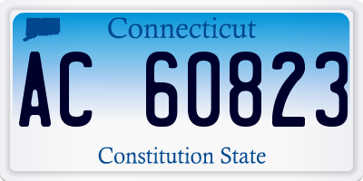 CT license plate AC60823