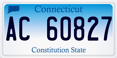CT license plate AC60827