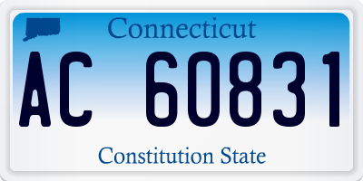CT license plate AC60831