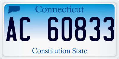 CT license plate AC60833