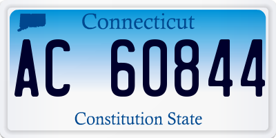 CT license plate AC60844