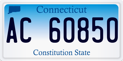 CT license plate AC60850