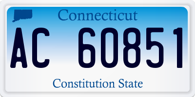 CT license plate AC60851