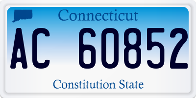 CT license plate AC60852