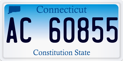 CT license plate AC60855