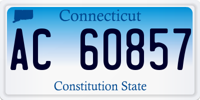 CT license plate AC60857