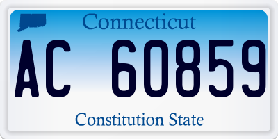 CT license plate AC60859