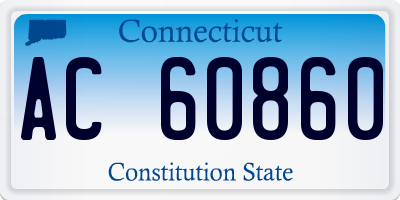 CT license plate AC60860