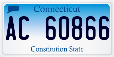 CT license plate AC60866