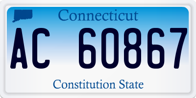 CT license plate AC60867