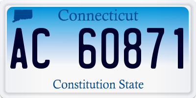 CT license plate AC60871