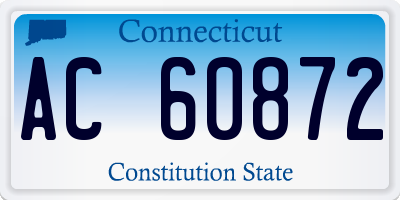 CT license plate AC60872