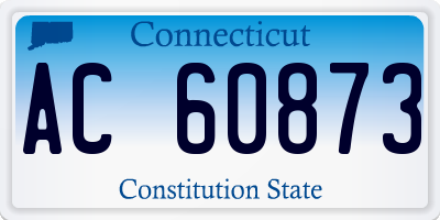 CT license plate AC60873
