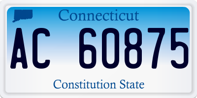 CT license plate AC60875