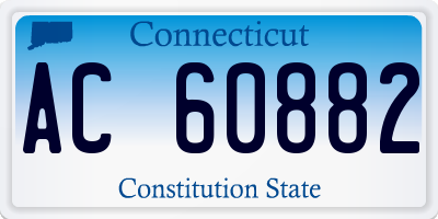 CT license plate AC60882